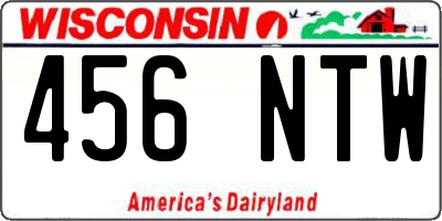 WI license plate 456NTW
