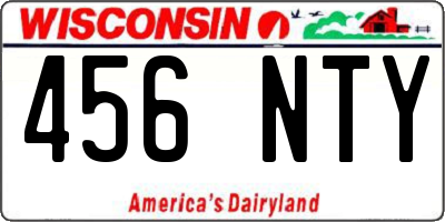 WI license plate 456NTY