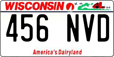 WI license plate 456NVD
