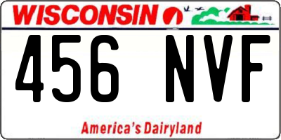 WI license plate 456NVF