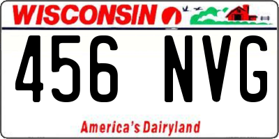 WI license plate 456NVG