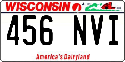 WI license plate 456NVI