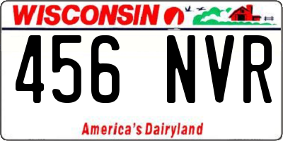 WI license plate 456NVR