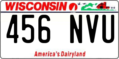 WI license plate 456NVU
