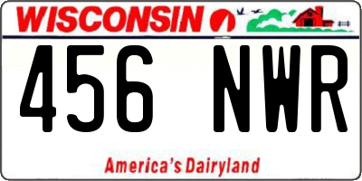 WI license plate 456NWR