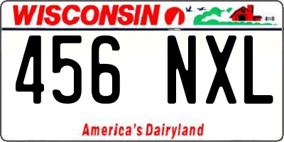 WI license plate 456NXL