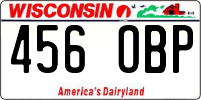 WI license plate 456OBP