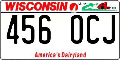 WI license plate 456OCJ
