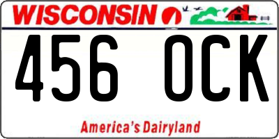 WI license plate 456OCK