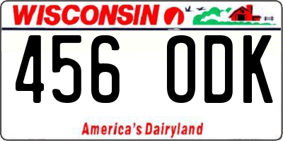 WI license plate 456ODK