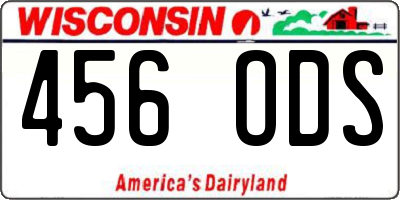 WI license plate 456ODS