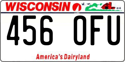 WI license plate 456OFU