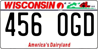 WI license plate 456OGD