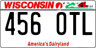 WI license plate 456OTL