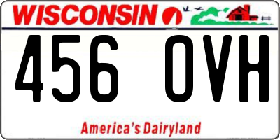 WI license plate 456OVH