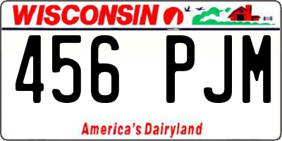 WI license plate 456PJM