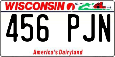 WI license plate 456PJN