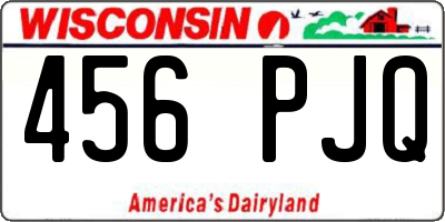 WI license plate 456PJQ