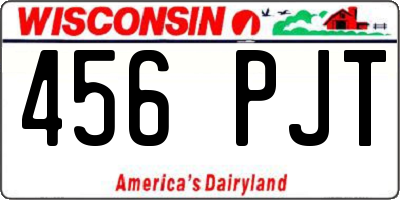 WI license plate 456PJT