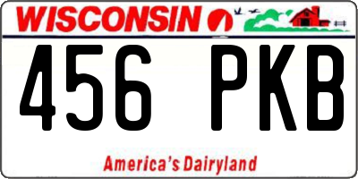 WI license plate 456PKB