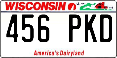 WI license plate 456PKD