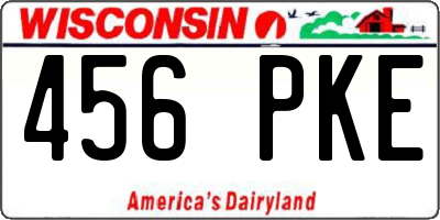 WI license plate 456PKE