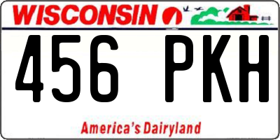 WI license plate 456PKH