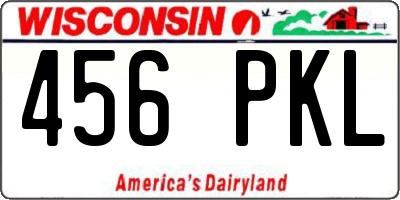 WI license plate 456PKL