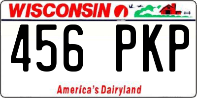 WI license plate 456PKP