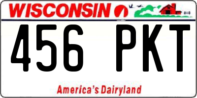 WI license plate 456PKT