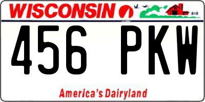 WI license plate 456PKW