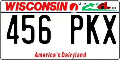 WI license plate 456PKX