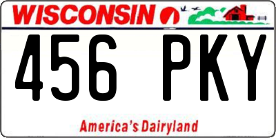 WI license plate 456PKY