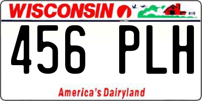 WI license plate 456PLH