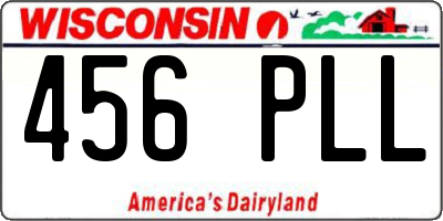 WI license plate 456PLL