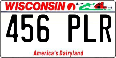 WI license plate 456PLR