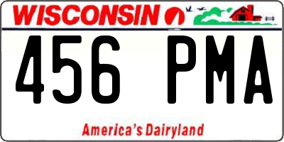 WI license plate 456PMA