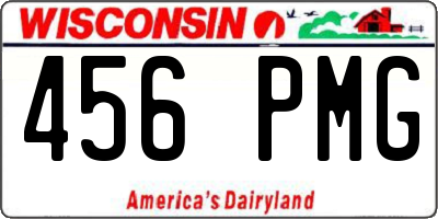 WI license plate 456PMG