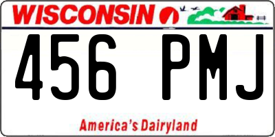 WI license plate 456PMJ