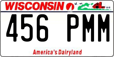 WI license plate 456PMM