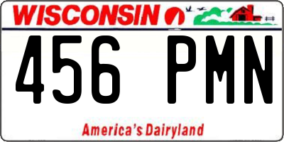 WI license plate 456PMN