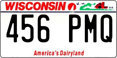 WI license plate 456PMQ