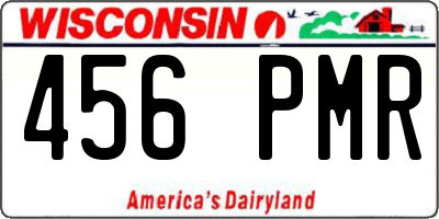 WI license plate 456PMR