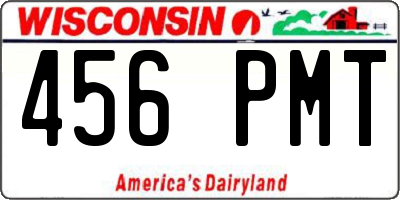WI license plate 456PMT