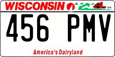 WI license plate 456PMV