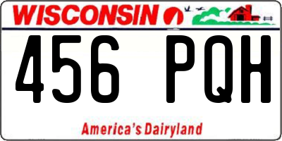 WI license plate 456PQH
