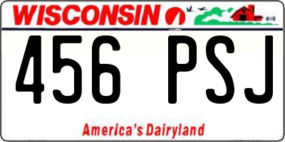 WI license plate 456PSJ