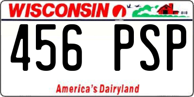 WI license plate 456PSP