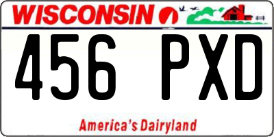 WI license plate 456PXD