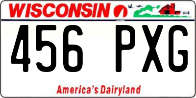 WI license plate 456PXG